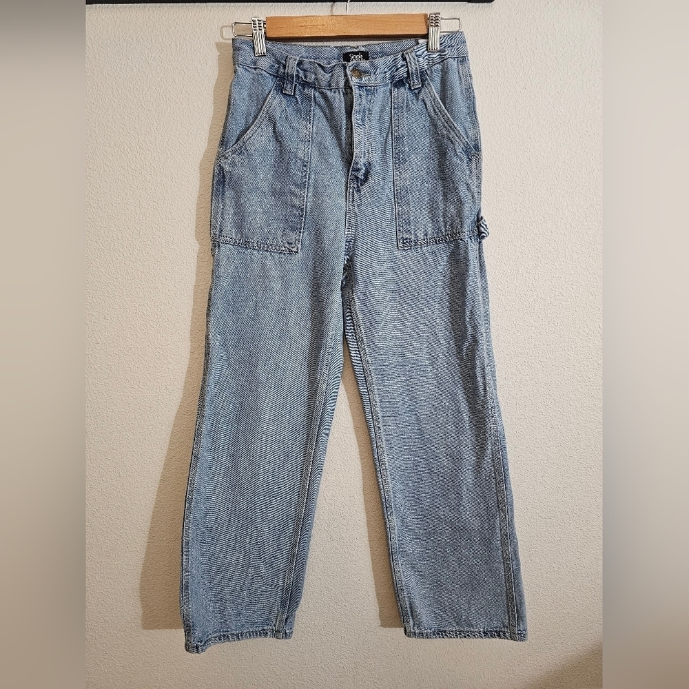 Simple Society Carpenter Light Blue Wide Leg Jeans